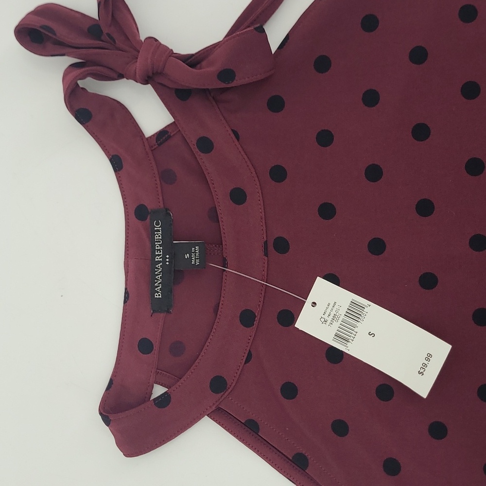 NWT Banana Republic Polka Dot Tank Top Women's Size Small - Picture 5 of 8